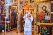 Sanctitatea Sa Patriarhul Chiril a săvârșit Dumnezeiasca Liturghie cu prilejul celei de-a 12 aniversări a alegerii în tronul Patriarhal al Moscovei