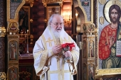 În Duminica a 34-a după Cincizecime Sanctitatea Sa Patriarhul Chiril a săvârșit Dumnezeiasca Liturghie la schitul „Sfântul Alexandu Nevski”