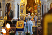 Slujirea Patriarhului de sărbătoarea Întâmpinării Domnului în Catedrala „Hristos Mântuitorul” din Moscova