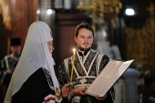 Sanctitatea Sa Patriarhul Chiril a săvârșit Vecernia cu rânduiala iertării în Catedrala „Hristos Mântuitorul”