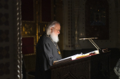 Slujirea Patriarhului în ziua de Luni a primei săptămâni din Postul Mare. Slujba dumnezeiască de dimineață în Catedrala „Hristos Mântuitorul”