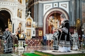 În Miercurea primei săptămâni din Postul Mare Sanctitatea Sa Patriarhul Chiril a săvârșit Liturghia Darurilor mai Înainte Sfințite în Catedrala „Hristos Mântuitorul”