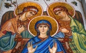 Завершены мозаичные работы в притворе Благовещенского собора Дивеевского монастыря