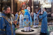 Întâistătătorul Bisericii Ortodoxe Ruse a săvârșit Utrenia cu citirea Acatistului Preasfintei Născătoare de Dumnezeu în Catedrala „Hristos Mântuitorul”