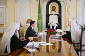 Întâlnirea Sanctității Sale Patriarhul Chiril cu cu guvernatorul regiunii Nijnii Novgorod, Gleb Nikitin, și mitropolitul de Nijnii Novgorod și Arsamas Gheorghii