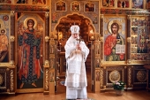 În Sâmbăta lui Lazăr Sanctitatea Sa Patriarhul Chiril a săvârșit Dumnezeiasca Liturghie la schitul „Sfântul Alexandru Nevski”