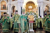 Напередодні Неділі ваїй Святіший Патріарх Кирил звершив всеношну в Храмі Христа Спасителя