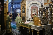 В праздник Входа Господня в Иерусалим Предстоятель Русской Церкви совершил Литургию в Храме Христа Спасителя