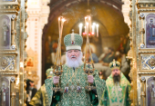 Slujirea Patriarhului în Duminica Floriilor în Catedrala „Hristos Mântuitorul”