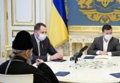 Блаженнейший митрополит Киевский Онуфрий принял участие во встрече с Президентом Украины в преддверии Пасхи