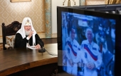 У свято Пасхи відбувся телеміст Святішого Патріарха Кирила з членами екіпажу Міжнародної космічної станції
