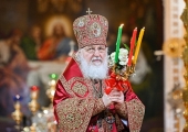 De sărbătoarea Luminatei Învieri a lui Hristos Sanctitatea Sa Patriarhul Chiril a condus slujba dumnezeiască praznicală în Catedrala „Hristos Mântuitorul”