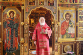 Slujirea Patriarhului în Duminica a 6-a după Paști la schitul „Sfântul Alexandru Nevski”