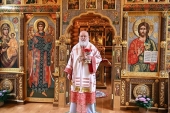 De ziua odovaniei praznicului Învierii Domnului Sanctitatea Sa Patriarhul Chiril a săvârșit Dumnezeiasca Liturghie la schitul „Sfântul Alexandru Nevski”