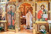 В праздник Вознесения Господня Святейший Патриарх Кирилл совершил Литургию в Александро-Невском скиту