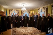 His Beatitude Onuphrius Metropolitan of Kiev and All Ukraine meets with delegations from the Local Orthodox Churches