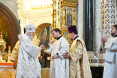 У день свята Собору Соловецьких святих Святіший Патріарх Кирил звершив Літургію в Храмі Христа Спасителя