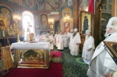 Глава Среднеазиатского митрополичьего округа совершил Литургию в Свято-Троицком Серафимо-Дивеевском монастыре