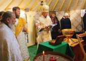 В Кызыльской епархии состоялось освящение храма-юрты