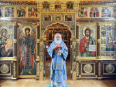 Slujirea Patriarhului de sărbătoarea Soborului Sfinților de Moscova la schitul „Sfântul Alexandru Nevski”