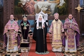 His Holiness Patriarch Kirill presents church awards to DECR chairman and his vice-chairmen