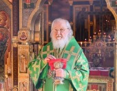 В день преставления преподобного Сергия Радонежского Святейший Патриарх Кирилл совершил Литургию в Александро-Невском скиту