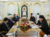 Встреча Святейшего Патриарха Кирилла с председателем Управления мусульман Кавказа шейх-уль-исламом Аллахшукюром Пашазаде