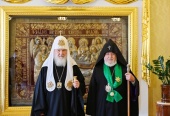 Состоялась встреча Предстоятеля Русской Православной Церкви с Верховным Патриархом и Католикосом всех армян