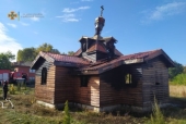 Пожар повредил храм Украинской Православной Церкви в Киевской области