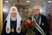 Святіший Патріарх Кирил вручив М.С. Міхалкову орден преподобного Серафима Саровського
