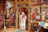 У день пам'яті апостола Луки Святіший Патріарх Кирил звершив Літургію в Олександро-Невському скиті