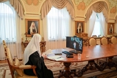 A avut loc întâlnirea în format online a Sanctității Sale Patriarhul Chiril cu preoții care slujesc în „zonele roșii” din spitale