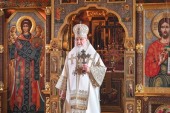 În Duminica a 20-a după Cincizecime Sanctitatea Sa Patriarhul Chiril a săvârșit Dumnezeiasca Liturghie la schitul „Sfântul Alexandru Nevski”