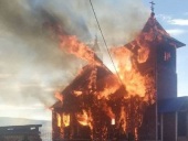 В храме святителя Иннокентия Иркутского Иркутской епархии произошел сильный пожар