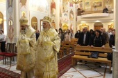 Rector and parishioners of the Russian Orthodox Church Beirut Representation take part in the festive Liturgy in Zahle