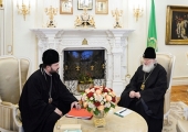Святіший Патріарх Кирил прийняв заступника голови ВЗЦЗ архієпископа Єреванського Леоніда