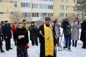 Лития по чернобыльцам отслужена на мемориале в Сестрорецке в день 35-летия ликвидации аварии на ЧАЭС