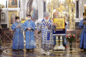 Slujirea Patriarhului în ajunul sărbătorii Intrării în biserică a Preasfintei Născătoare de Dumnezeu în Catedrala „Hristos Mântuitorul”