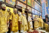Блаженнейший митрополит Онуфрий возглавил богослужение в Кирилло-Мефодиевском кафедральном соборе г. Хуста