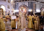 În ajunul zilei de pomenire a Sfântului Ierarh Nicolae Făcătorul de minuni Sanctitatea Sa Patriarhul Chiril a săvârșit privegherea în Catedrala „Hristos Mântuitorul”