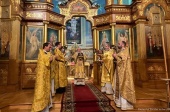 Metropolitan Tikhon of All America and Canada presides at the Divine Liturgy at St. Nicholas Russian Cathedral in New York City on the day of its patronal feast