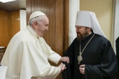 O πρόεδρος του ΤΕΕΣ συναντήθηκε με τον Πάπα της Ρώμης Φραγκίσκο