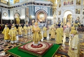 В Неделю 27-ю по Пятидесятнице Предстоятель Русской Церкви совершил Литургию в Храме Христа Спасителя