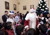 Young Syrians come to the Representation of the Russian Orthodox Church for a Christmas party
