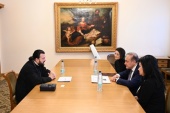 Архиепископ Ереванский и Армянский Леонид встретился с президентом Фонда «Наследие и прогресс»