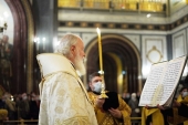 Святейший Патриарх Кирилл совершил молебное пение на новолетие в Храме Христа Спасителя в Москве