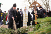 His Holiness Patriarch Kirill conducts a funeral service for Archpriest Nikolay Gundyaev
