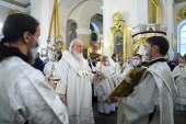 Святейший Патриарх Кирилл совершил отпевание протоиерея Николая Гундяева