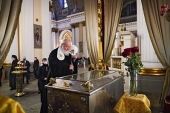 Святейший Патриарх Кирилл посетил Александро-Невскую лавру