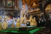 De sărbătoarea Nașterii Domnului Santitatea Sa Patriarhul Chiril a săvârșit Dumnezeiasca Liturghie în Catedrala „Hristos Mântuitorul”